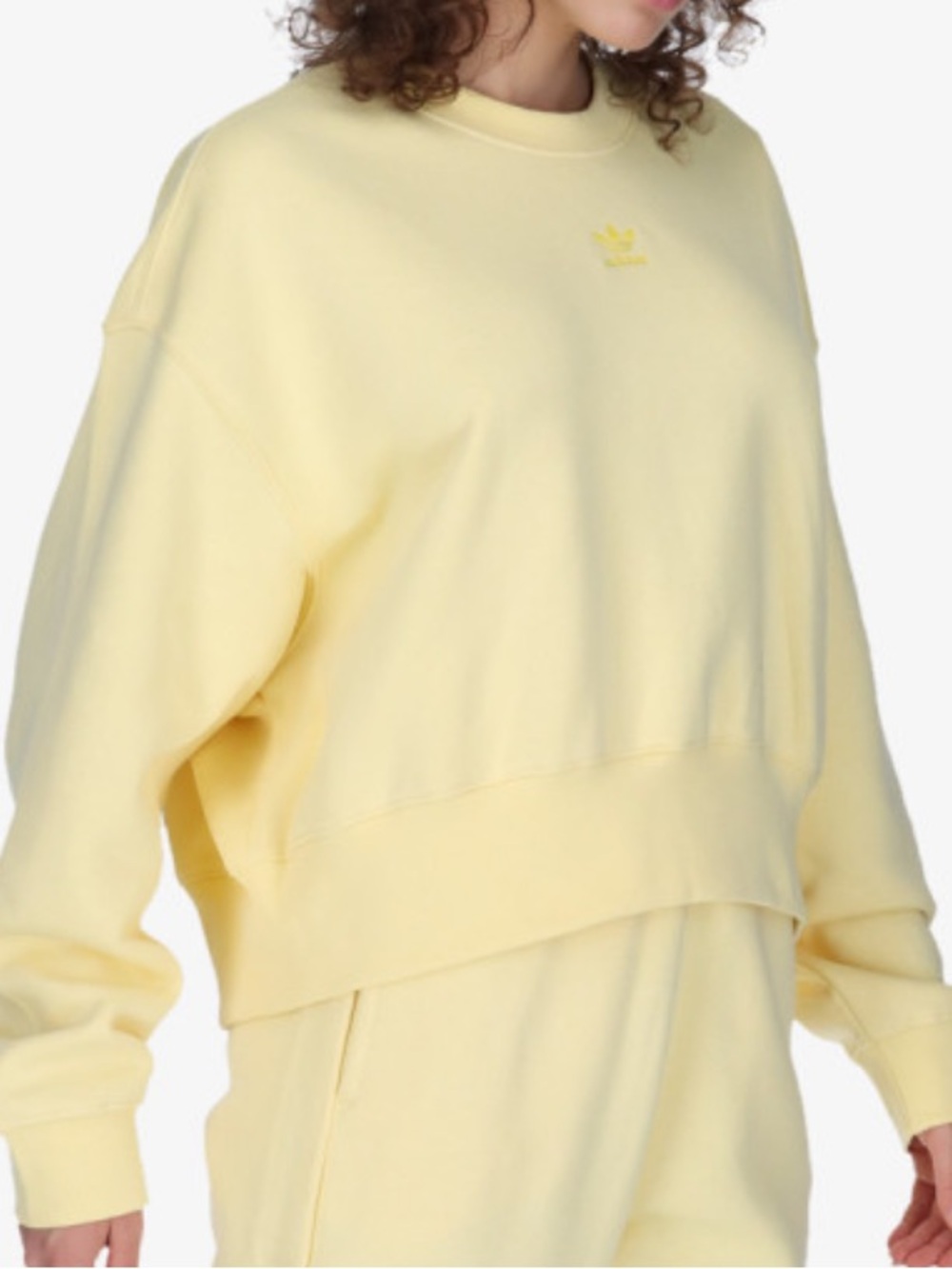 Adidas Women's Yellow Crewneck Sweatshirt - Picture 16 of 16